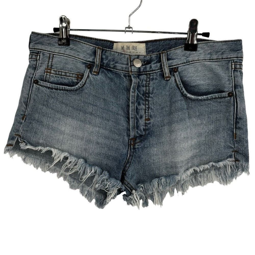 Free People We The Free Button Fly Denim Shortie‎ Shorts Size 26